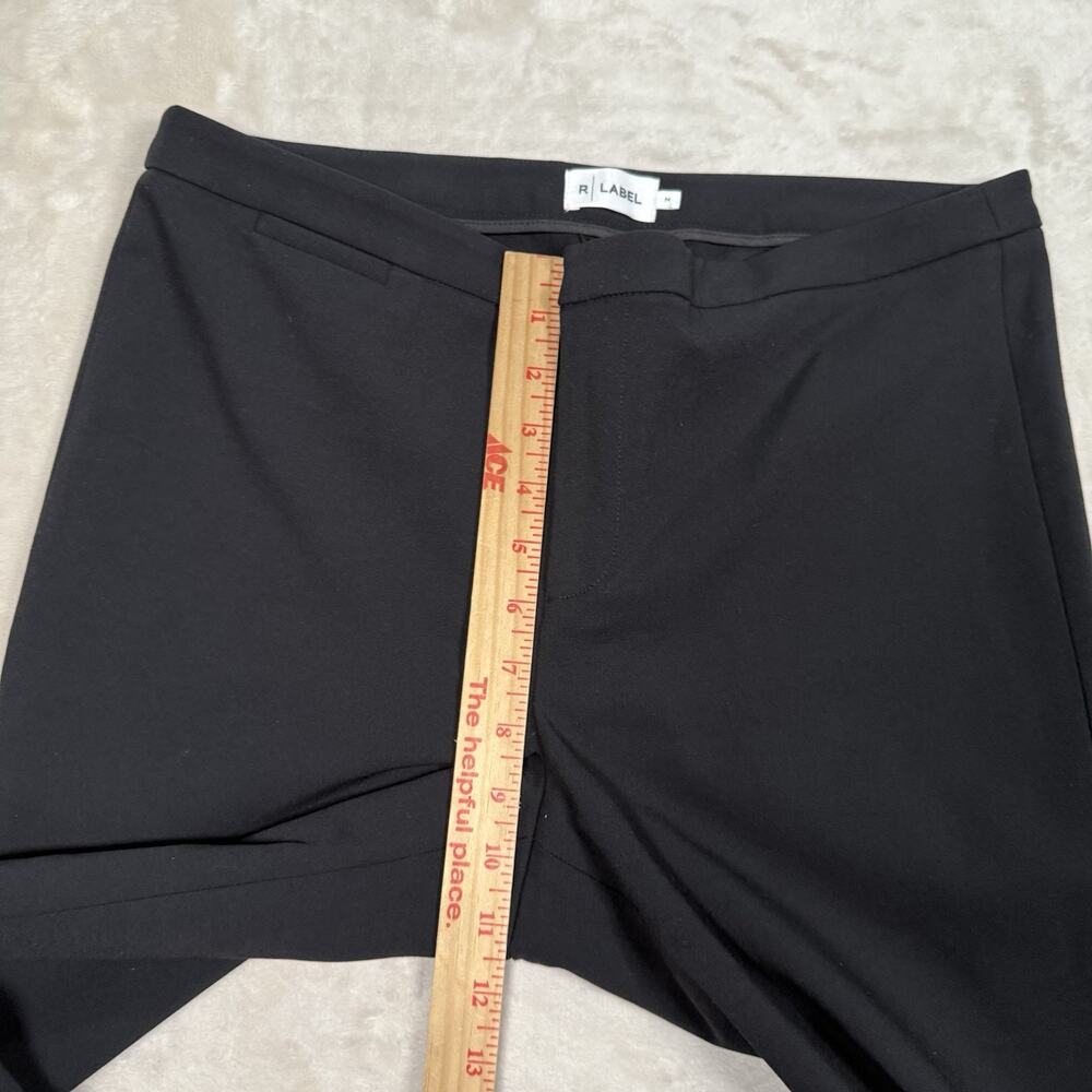 The Reset R Label Trouser Pants Women's Size Medium M Cropped Stretch Black - Picture 7 of 8